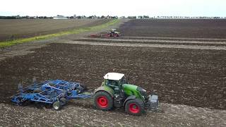 Bodenbearbeitung und Aussaat, Fendt 936, 939 Xerion 4500, Horsch Terrano, Pronto, Köckerling Vector