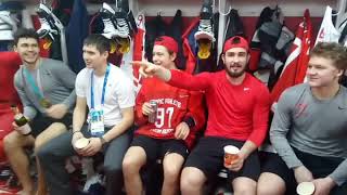 "Просто ахуенно!" Чемпионская раздевалка сборной России