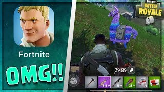 FORTNITE MOBILE is FINALLY HERE!! - FINDING A LLAMA FIRST MATCH! First Gameplay Look / Walkthrough!