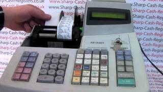 SHARP XE-A301 HOW TO CHANGE THE TILL ROLLS