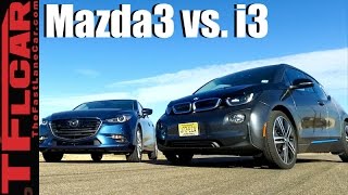 2017 BMW i3 vs 2017 Mazda3 Drag Race & Performance Review: TFL Leaderboard Hot or Not Ep.18