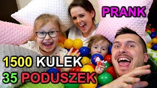 1500 KULEK + 35 PODUSZEK + BASEN + 12 L.O.L. = PRANK * plastic ball prank *
