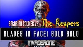 Batarian Soldier Glacier Gold Solo Versus Reapers & Tutorial (Mass Effect 3)