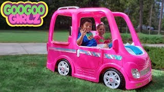 Goo Goo Girlz & Her Barbie Car! (Learn Colors During Pretend Play Camping Adventure)