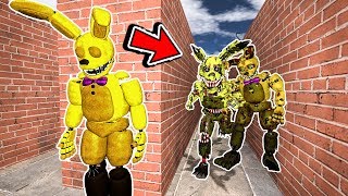 Scary Springtraps Animatronics Maze Run - Garry's Mod Gameplay - Five Nights at Freddy's Gmod
