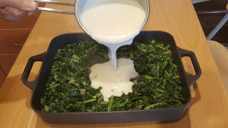 ISPANAĞI FIRINDA BEŞAMEL SOSLU KAŞARLI YAPTIM KAPIŞ KAPIŞ BİTTİ  ŞİDDETLE TAVSİYE EDİLİR ✔?
