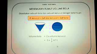 Menemukan rumus volume bola