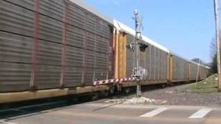 Amtrak & Union Pacific at Railroad Crossing (Webster Groves, MO)