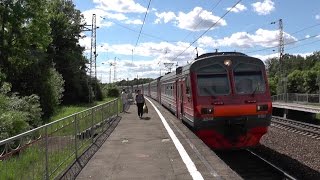 Электропоезд ЭД4М-0181 платформа Сляднево