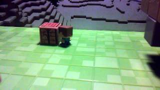 Minecraft mini figure stop motion day 1 (remake)