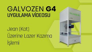 CREA SPEED G7 ile kot üzerine lazer kazıma işlemi.
