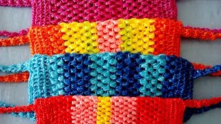Мочалка крючком.  Как научиться вязать крючком.  Вязание крючком 2019.