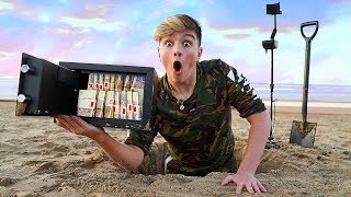 I Went Metal Detecting & Found $10,000 in Abandoned Safe... (Treasure Hunt Challenge)
