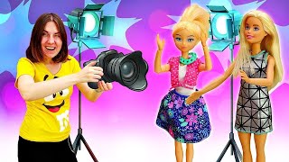 Куклы Барби на фотосессии. КАСТИНГ на роль в сериале! Я не хочу в школу 37. Видео для девочек
