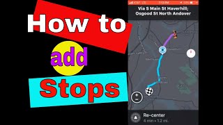How to add a stop using Waze app