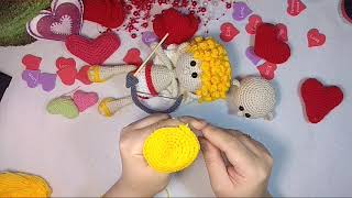 МК//Вязаная игрушка "Купидончик". Часть 2.