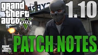 GTA 5 ONLINE - 1.10 PATCH UPDATE NOTES! - GTA 5 MONEY GLITCH "PATCHED" (GTA 5 PATCH 1.10)