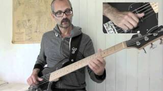 ‪4 finger picking bass technique explained‬