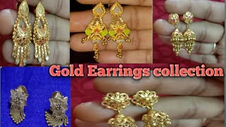 #Gold Earrings collection with# weight