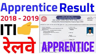 Railway ITI Apprentice Result 2018 - 2019 | Railway Nagpur Division Apprentice Result 2018 - 2019