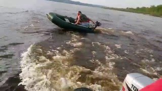 тест лодочного  мотора 3,5 л/с и лодки пвх.