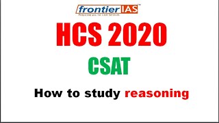 HCS 2020 I How to study reasoning I CSAT I  by Baljit dhaka sir