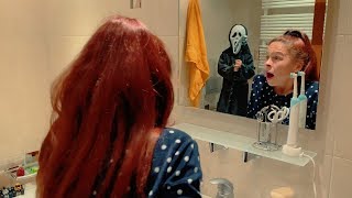 Halloween costume and my Twin play with mom