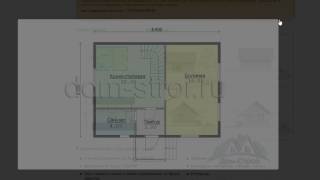 Проект дома из бруса 6х8 м с крыльцом 1,5х1,8м