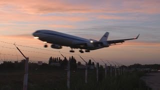 Ил 96-400ВПУ посадка на аэродром ВАСО Воронеж.
