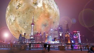 Como se verían las lunas más grandes en el borde de la atmósfera