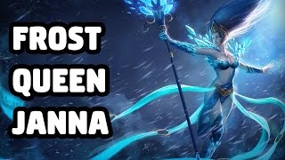 FROST QUEEN JANNA SKIN SPOTLIGHT OLD - LEAGUE OF LEGENDS