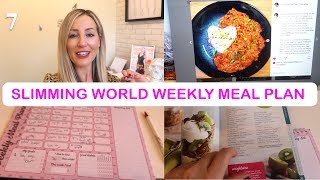 SLIMMING WORLD WEEKLY MEAL PLAN WITH ME. 2020