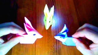 ОРИГАМИ ЗАЯЦ. ? КАК СДЕЛАТЬ ЗАЙЧИКА ИЗ ЦВЕТНОЙ БУМАГИ. ? HOW TO MAKE A PAPER BUNNY
