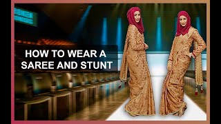 HOW TO WEAR A SAREE | STUNT FOR THE GRAM