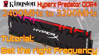HyperX Predator RGB DDR4 2400MHz to 3200Mhz Tutorial Kingston Memory