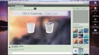 Как заменить значок корзины в OS X