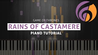 GOT - Rains of Castamere - Piano Tutorial (Sheets & MIDI)