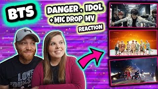 BTS (방탄소년단) DANGER, IDOL AND MIC DROP (Steve Aoki Remix) MV Music Video REACTION