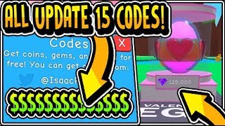 "?ALL NEW VALENTINES UPDATE 15 CODES 2019!!" Bubble Gum Simulator ?VALENTINES? Update 15 (Roblox)