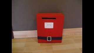 Como hacer un buzón de correo con una caja de zapatos para Navidad