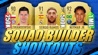 250K/500K/1 MILLION COIN HYBRID SQUAD BUILDER SHOUTOUTS FIFA 19 ULTIMATE TEAM