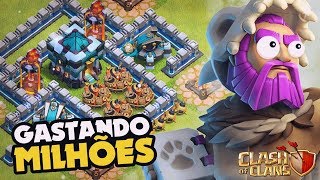 BRABO DE MAIS! QUASE 80 MILHÕES GASTOS NA EVOLUÇÃO DESSA VILA! CLASH OF CLANS