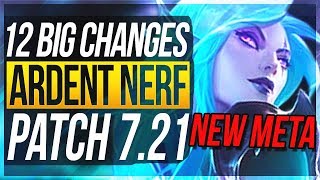 ARDENT CENSER BIG NERF! NEW META? 12 BIG CHANGES & NEW OP CHAMPS Patch 7.21 - League of Legends