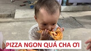 Con gái Khương Dừa lần đầu được ăn pizza hải sản!!!