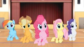 MMD some ponies dancing weird on an equestria girls song