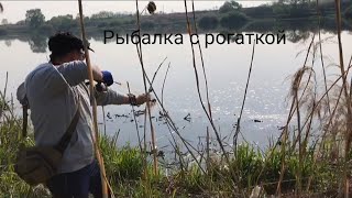 РЫБАЛКА С РОГАТКОЙ. Slingshot fishing. Охота на карпа