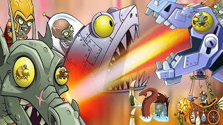 Plants vs Zombies 2: All World Zomboss Battle Zombot Dinotronic Mechasaur