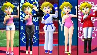 Mario & Sonic at the Olympic Games Tokyo 2020 - All Peach Outfits