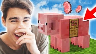 ДОМ ПРЯМО В СВИНЬЕ В МАЙНКРАФТ! ЖИВОЙ ДОМ, ТРОЛЛИНГ В МАЙНЕ