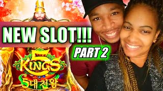 We Came Back For More!!! - NEW 5 KINGS SLOT MACHINE BONUS BIG WINS!!! - Video Slot Machine - Part 2